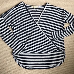 Striped cotton slouchy sweater